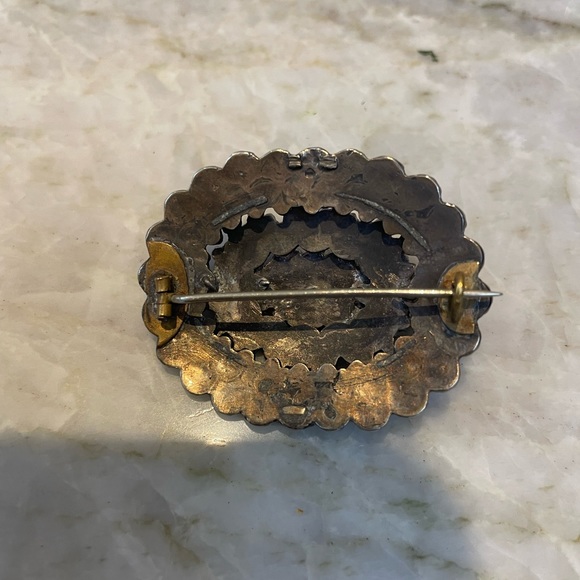 Garnet Antique Bohemian Cluster Brooch - Picture 2 of 4